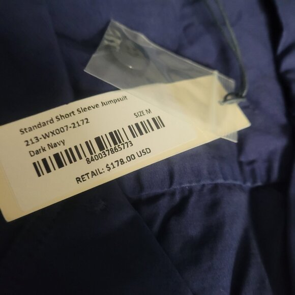 NWT ALEX MILL Standard Short Sleeve Women's Jumpsuit Navy Size M - Picture 7 of 7